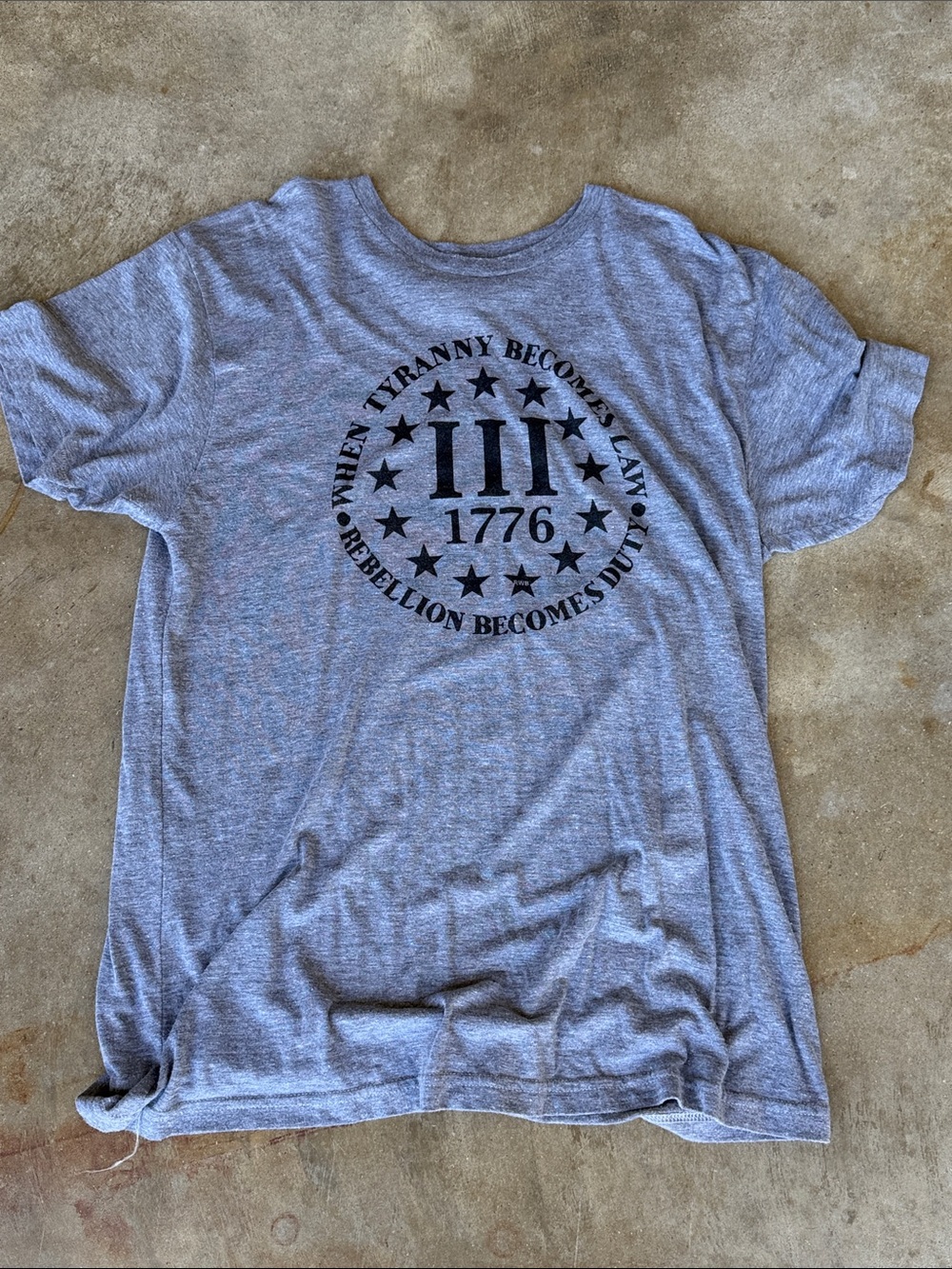 III 1776 Graphic Short-Sleeve Tee - Gray